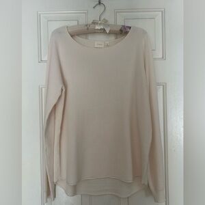 Cyrus Soft Cream Scoopneck Knit Sweater. L. EUC.